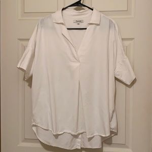Madewell white shirt sleeve blouse size medium